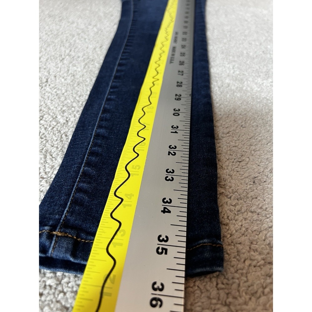 ENJEAN DENIM CO Y2K Skinny Jeans Sz 1 Dark Blue Booty Shaping Stretchy #F - Picture 11 of 12